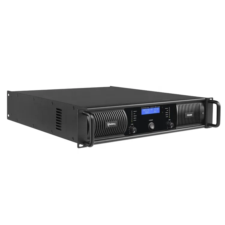 soft amplifier pa system 2ch 400watts / 600watts / 800watts 2ohm 2u class h circuit power amplifier