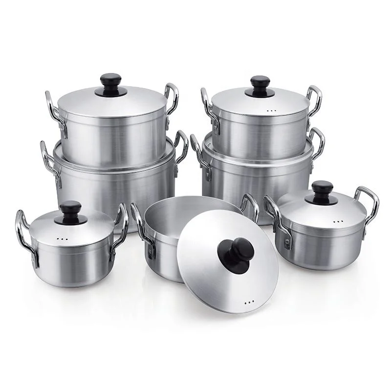 commercial hot sale aluminum alloy pots cooking pot soup stock pots
