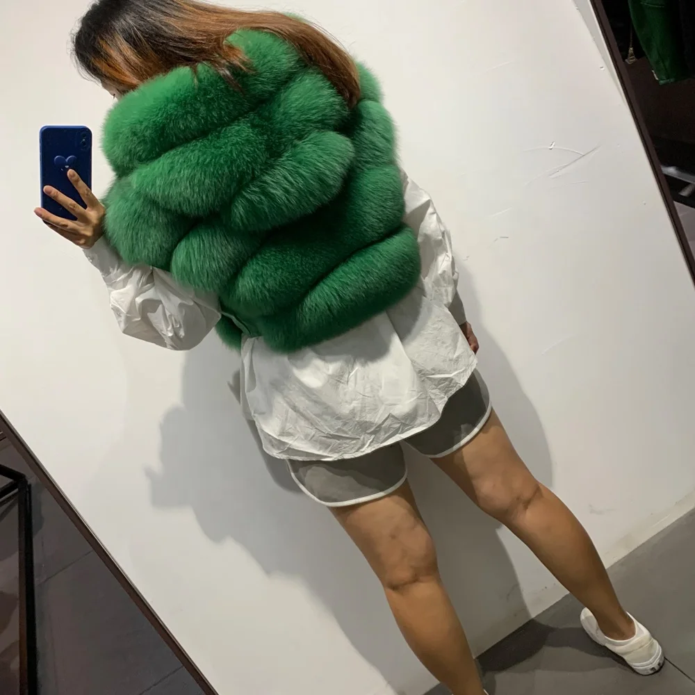 Raccoon Fur Hooded Vest Real Fox Fur Jacket Sleeveless Ladies Natural Fur Cloth Hooded
