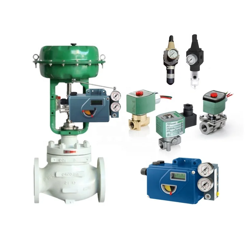 Stock supplier fisher 67C series regulators asco solenoid valve and foxboro SRD991 digital smart valve positioner