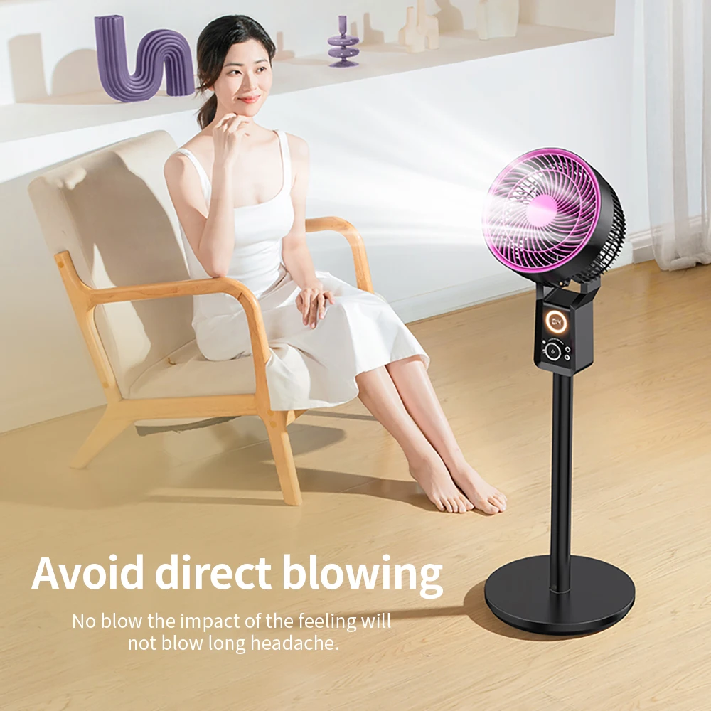 IMYCOO New Design Height Adjustable Floor Standing Fan Portable Desk Air Circulator Standing Oscillating Fan With Remote Control