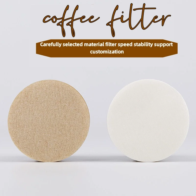 Coffee Filter Paper Supply Moka Pot Round Filter Paper Ice Drip Pot Special Filter Paper 100 Pieces a Package Large Discount
