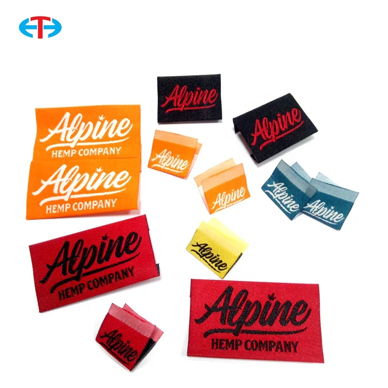 
High Quality Custom Private High Density Damask Main Woven Label Tag For Clothing 