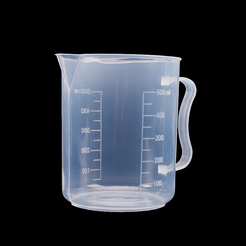 Kitchen Baking Pp Transparent plastic Graduated measuring jug with handle