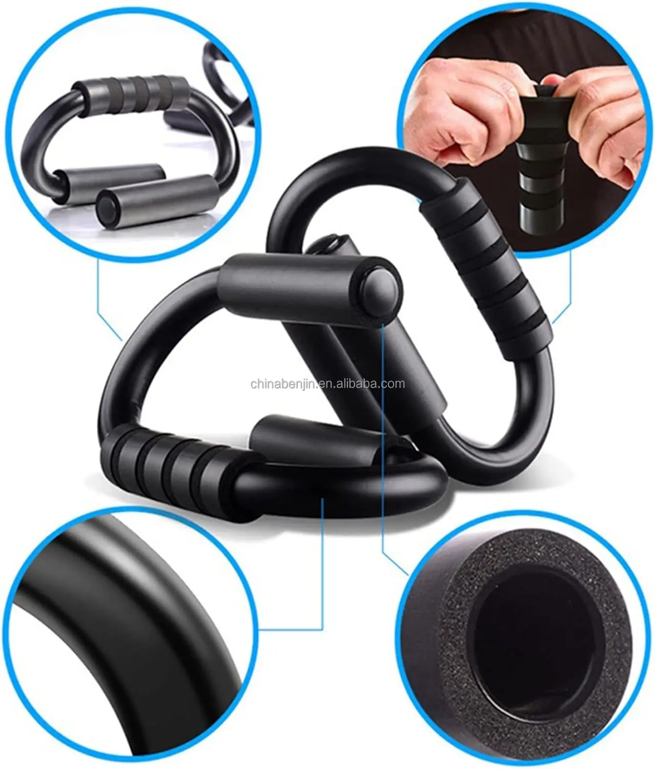 Push Up Bars Extra Thick Non Slip Foam Grip Unique Sturdy Structure push up stands Strength Training Home Gym S Push up Handles