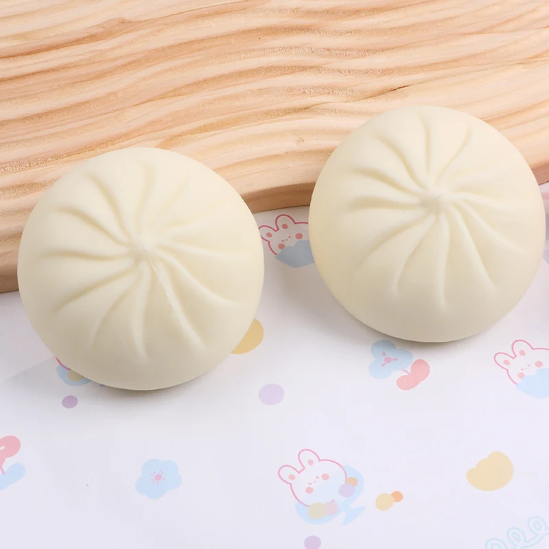 Hot sale Hot Dumpling Baozi Dough Squeeze Toys Squishy Stretchy Bounce Stress Balls with Steamer Stress Relief Squeeze Toy