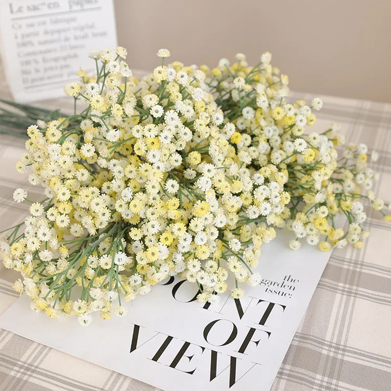 Boho Home Decoration Wholesale Artificial Flower Dusty Blue Baby Breath Real Touch Latex Artificial Gypsophila For Wedding