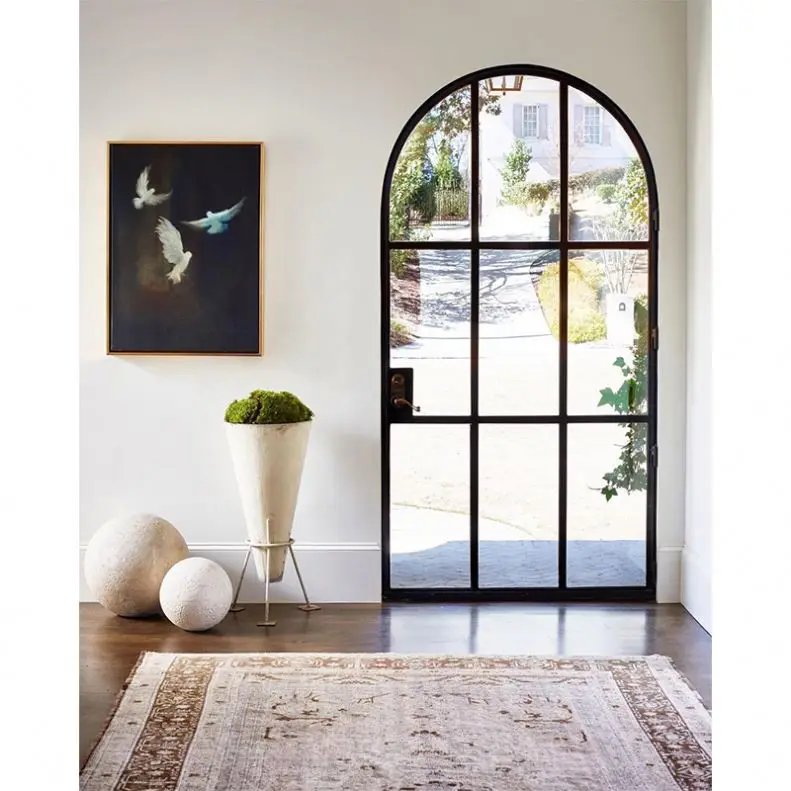Alucasa Cheap Arch Door Design Australia Aluminum Interior Glass Casement Door