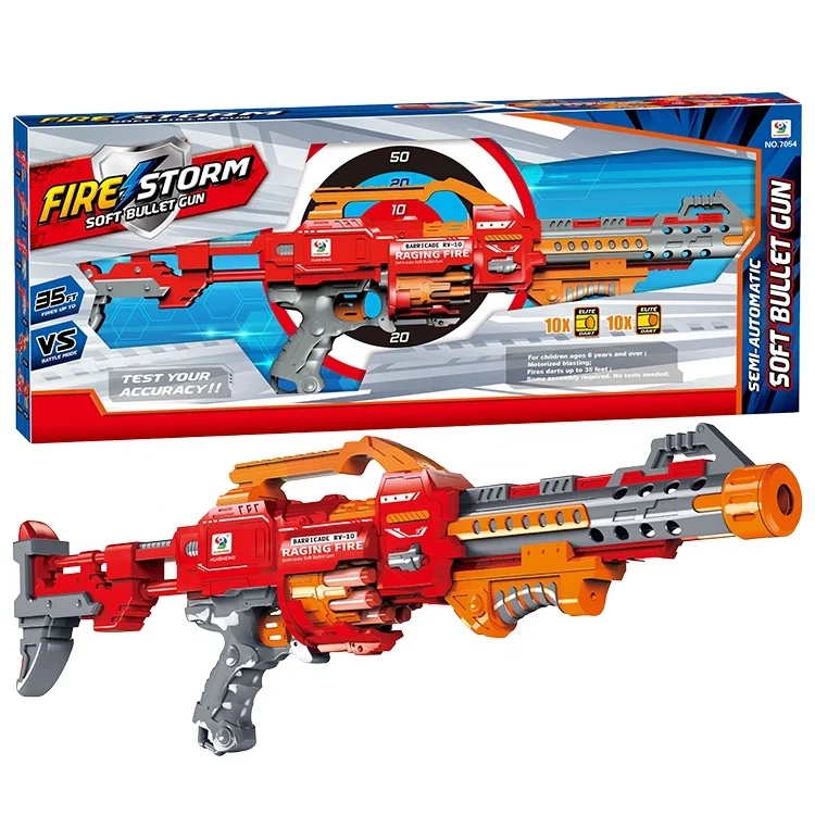 Ручной в одном пистолет с мягкой пулей Электрический взрыв бумага из ЭВА игрушечный пистолет с мягкими пулями