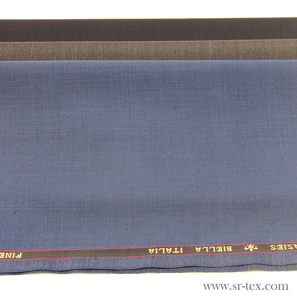 Top quality luxury pure wool super 120s  plain weave suiting fabric