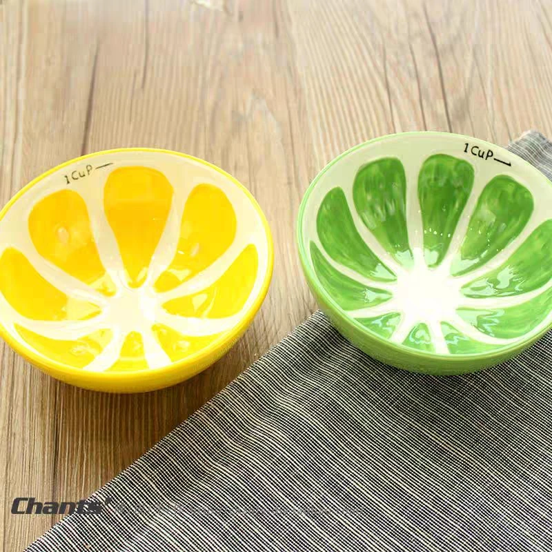 
custom made Lovely fruit pet ceramic bowl cat dog food bowl Chinese manufacturer 