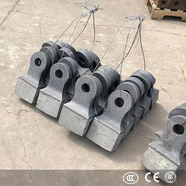 high chromium iron blow barvsi crusher partscemented carbide hammer