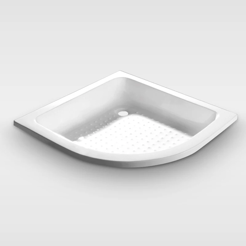Indoor fiberglass acrylic camping shower tray 70x70 for home use
