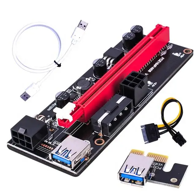 Pcie Riser 009s Plus Usb3.0 кабель Pcie 1x до 16x графические карты адаптер Pcie Райзер карта Ver009s Plus
