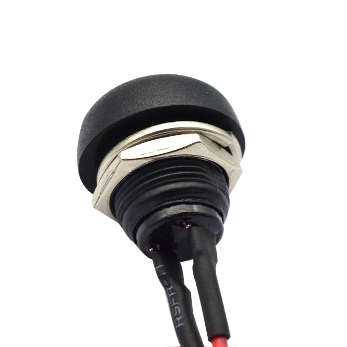 hot selling 12mm waterproof IP65 Push Button ring red orange yellow green blue green on off Ball with wire push button switch