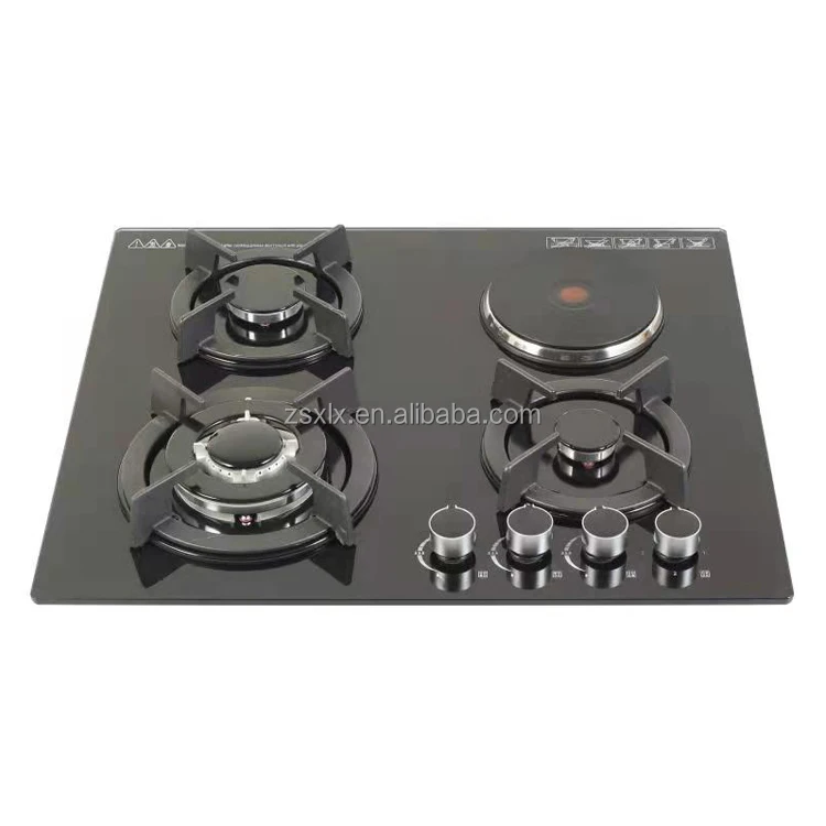 60cm Smart Cooktops with Stainless Steel Panel Two Gas and Two Electric Hob