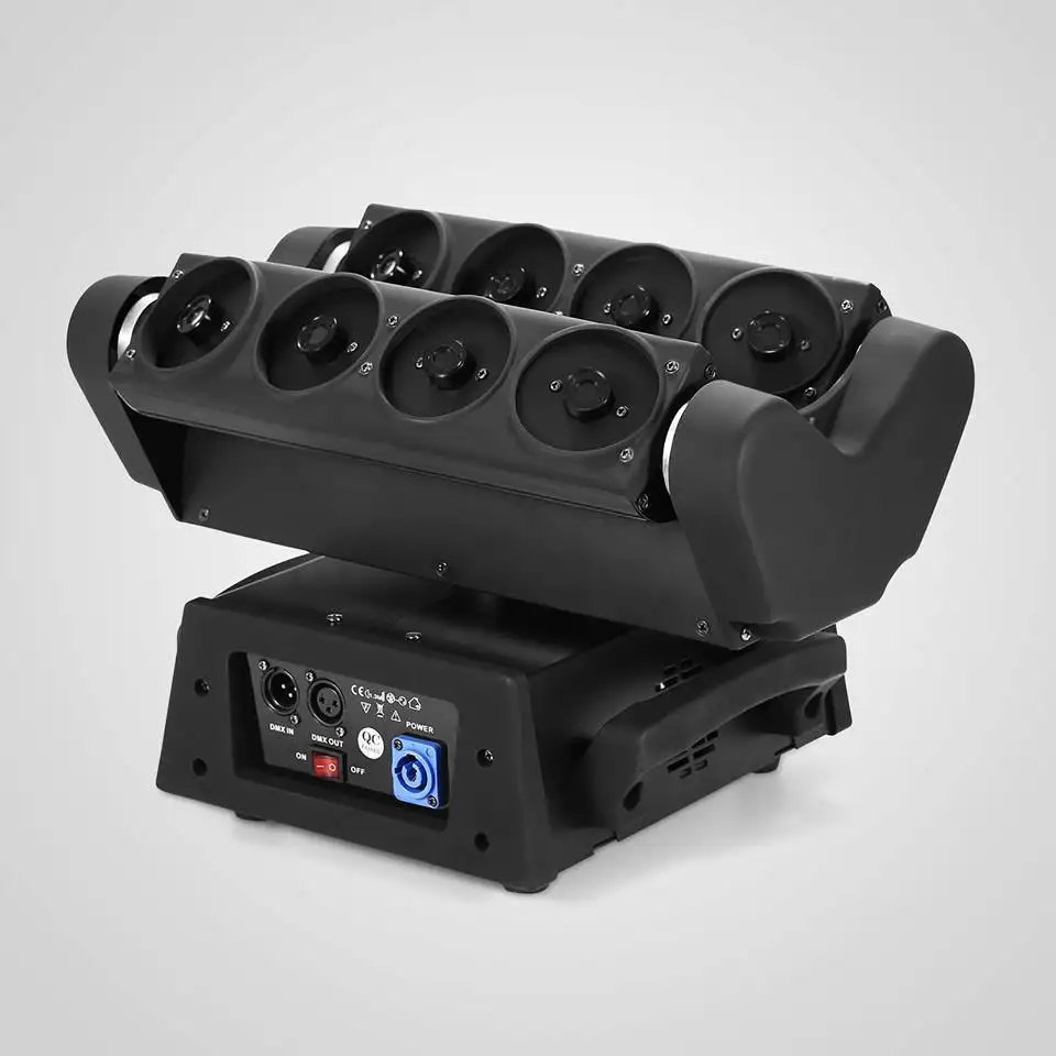 Pro Disco light  Eight eyes RGB Laser Spider Moving Head Laser Light LED Stage Light