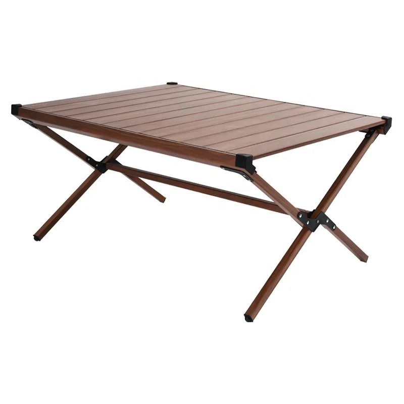 Outdoor folding portable picnic party camping table burlywood Egg Roll Table