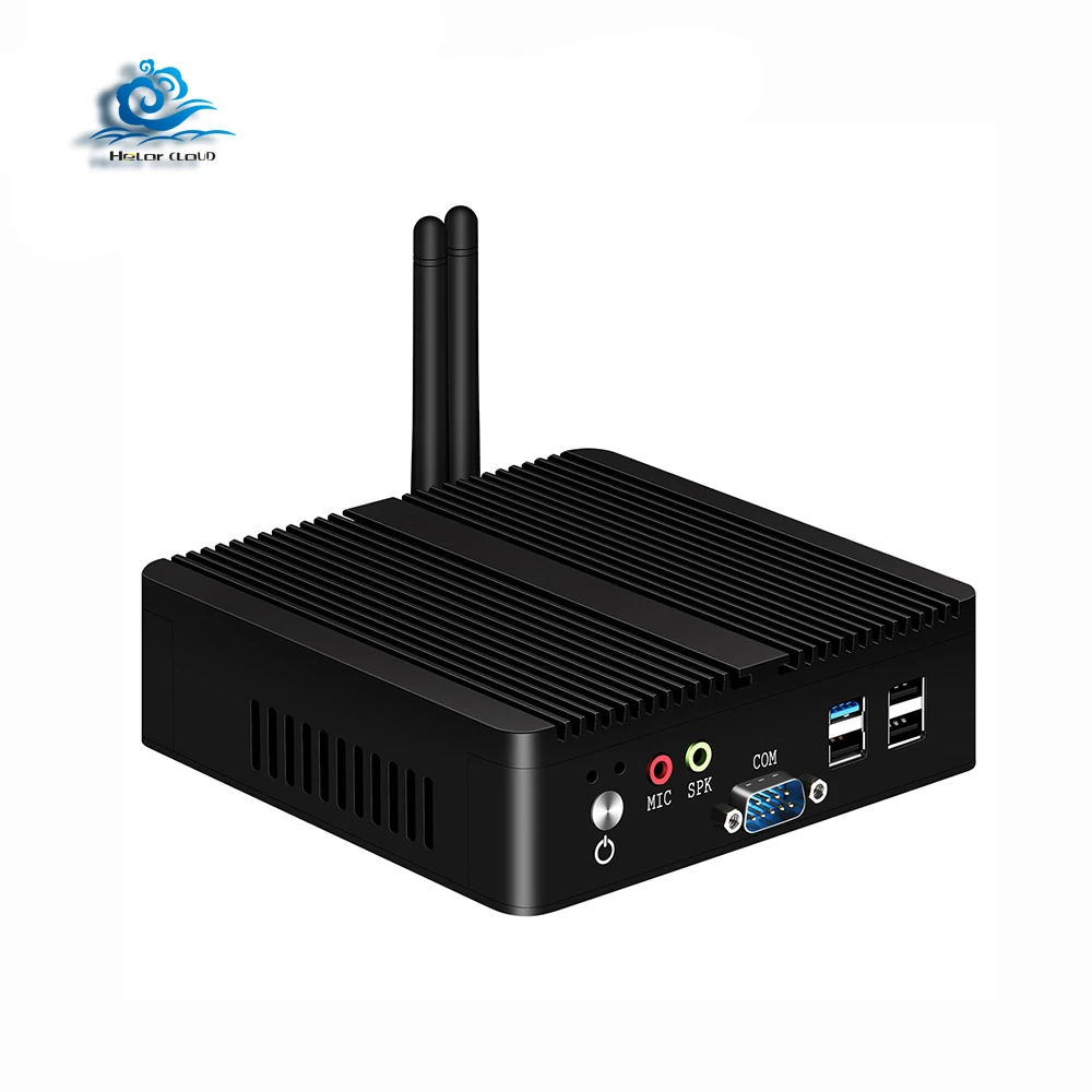 HLY J1900 мини промышленный ПК компьютер четырехъядерный Linux Pfsense 2 Gigabit Ethernet RS232 Barebone Micro computador 4G Ram 128G