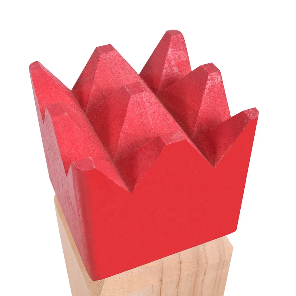 Educational Garden Games for Kids and Adults Outdoor Wooden Kubb Game Set  for Fun and Learning