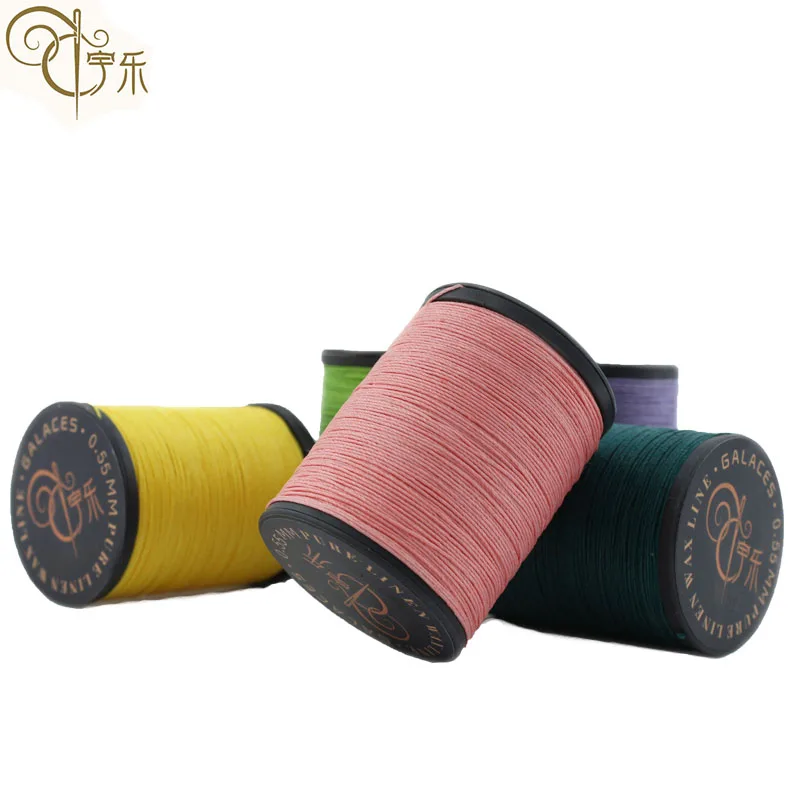 0.55mm Natural 100% Linen Wax Thread Galaces Brand Hand-stitched Leather Wax Thread
