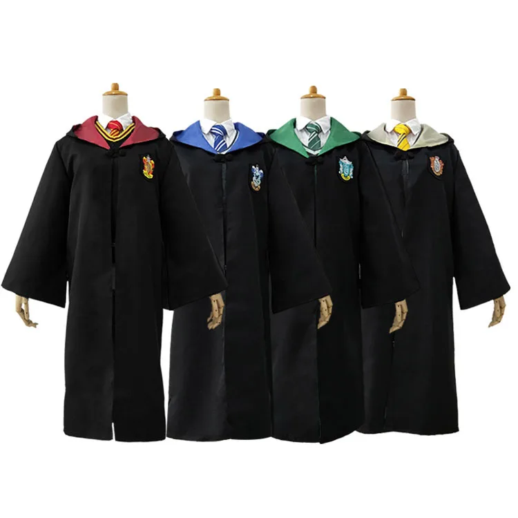 Wizard World School Uniform Harry Cosplay Costume Hoodie Kids Child Adult Robe For Halloween Poter Party Cosplay Costumes