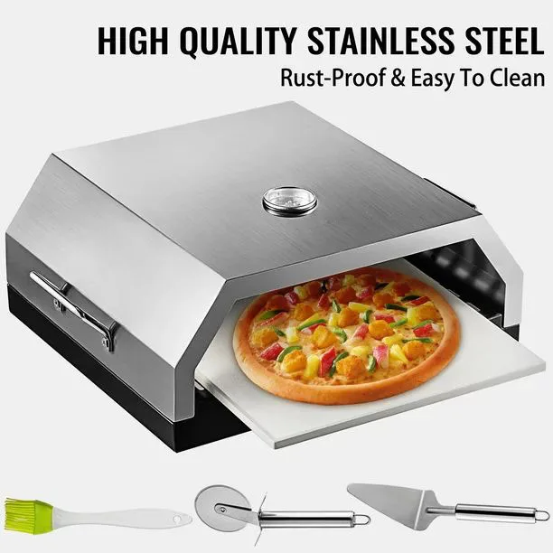 Portable modern small stainless steel indoor pizza oven for kitchen
