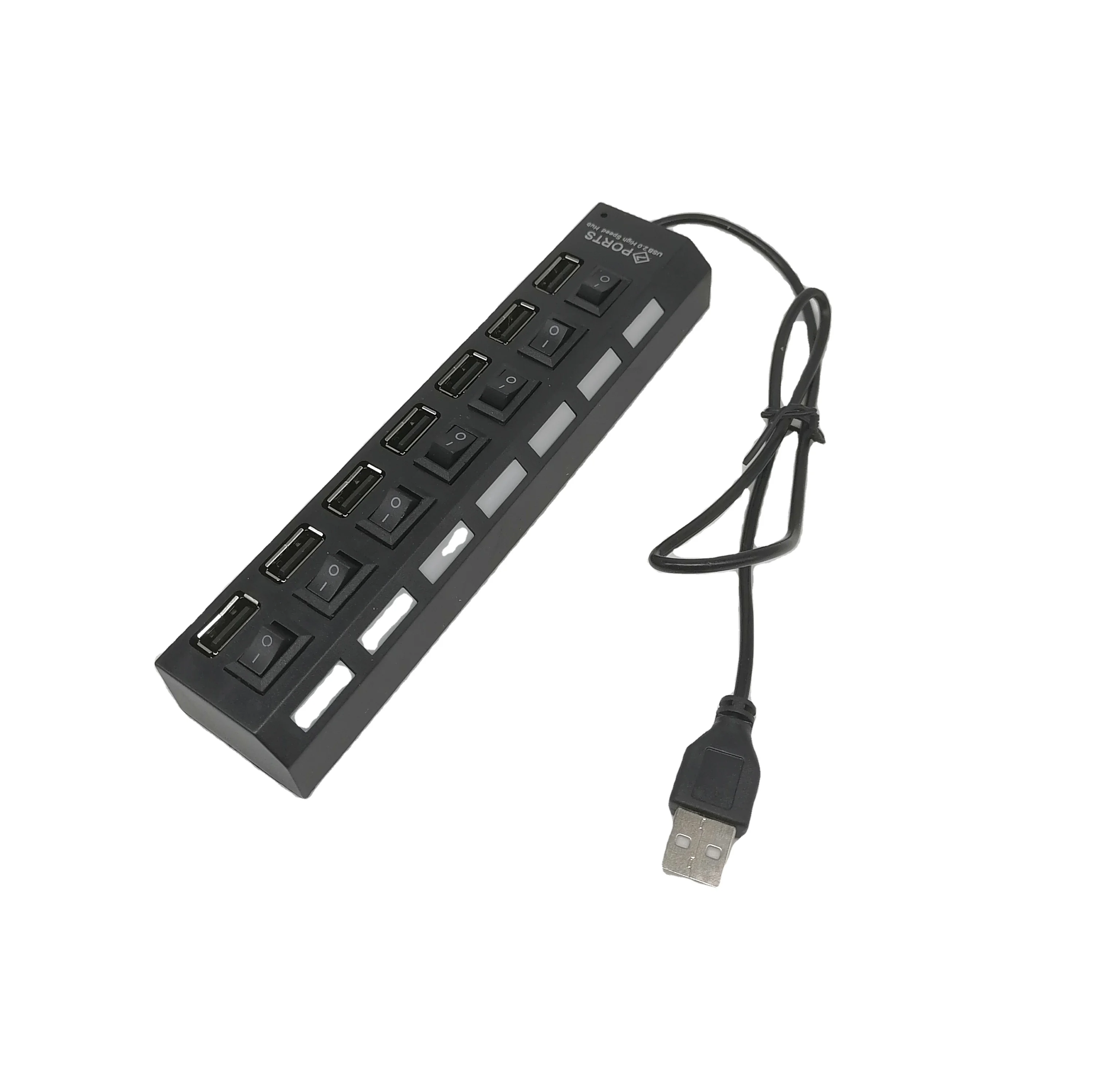 Оптовая продажа высокоскоростной разветвитель 3 0 USB один в семь независимый переключатель штепсельная вилка концентратор 2 док-станция с