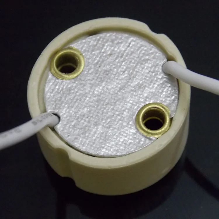 10cm 15cm 20cm 25cm 30cm Silicone Cable GU10 porcelain Lamp Socket GU10 Ceramic Lamp Base GU10 Lamp Holder for Halogen Bulb