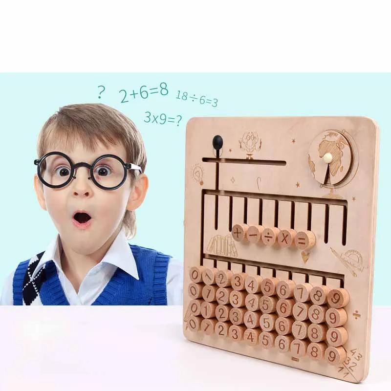 Wooden Math Toys for Children Montessori Materials Learning to Count Numbers Early Mathematics Education for Babies