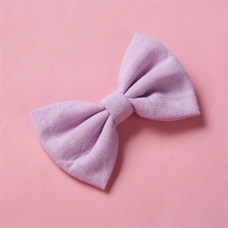Hair Bow Clips Girls Baby Crochet Butterfly Baby Hair Clips Cotton And Linen Simple Bow Tie Baby Bow Clip Headwear