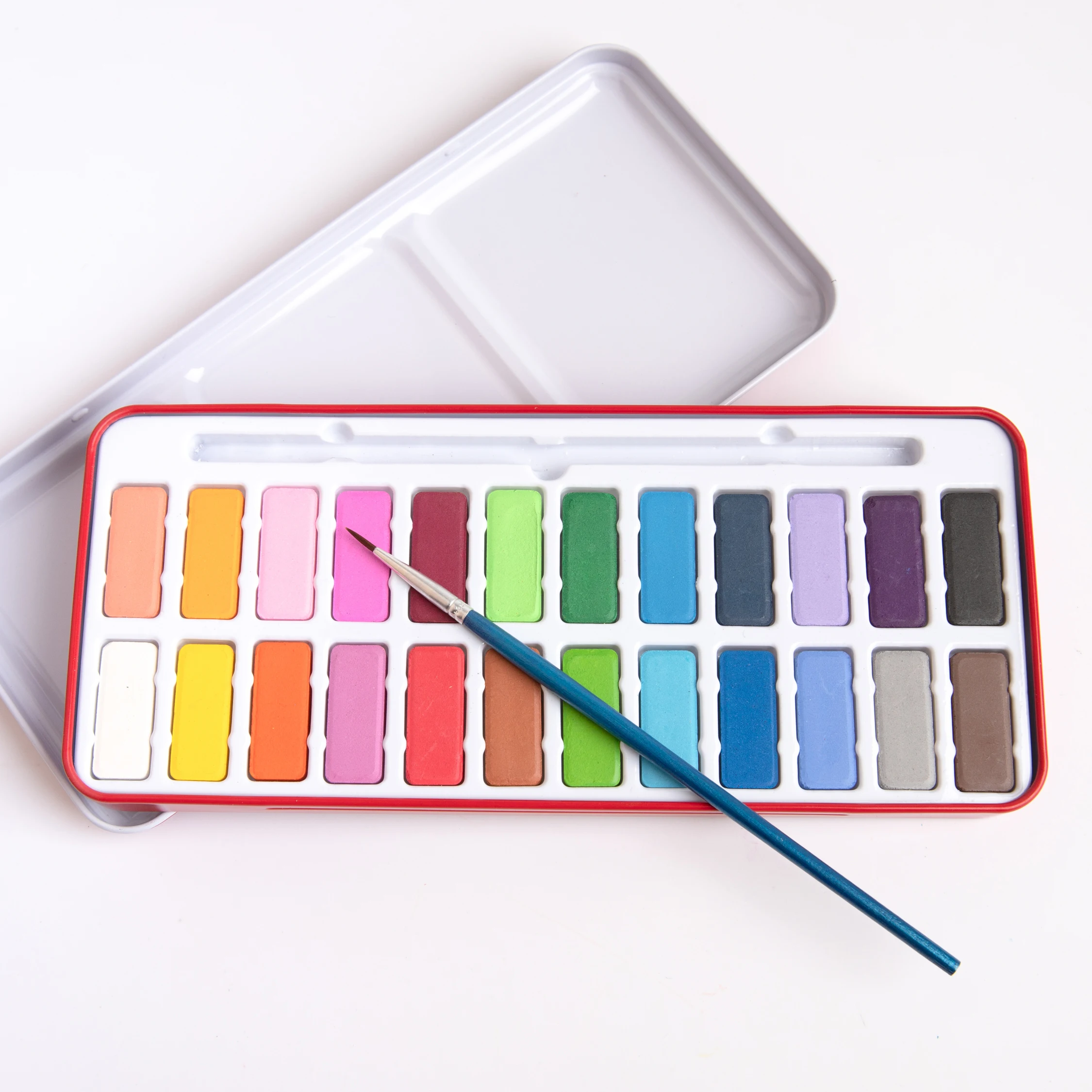 HIGH QUALITY sunny tin box 24 colors water color paint set for kids