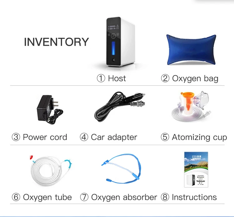  CE ISO portabel oksigen-konsentrator 2l