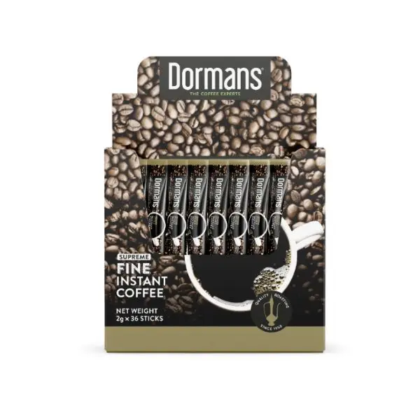 
Premium Spray-Dried Instant Coffee Dormans Fine Instant Coffee Sachet Box for Sale 