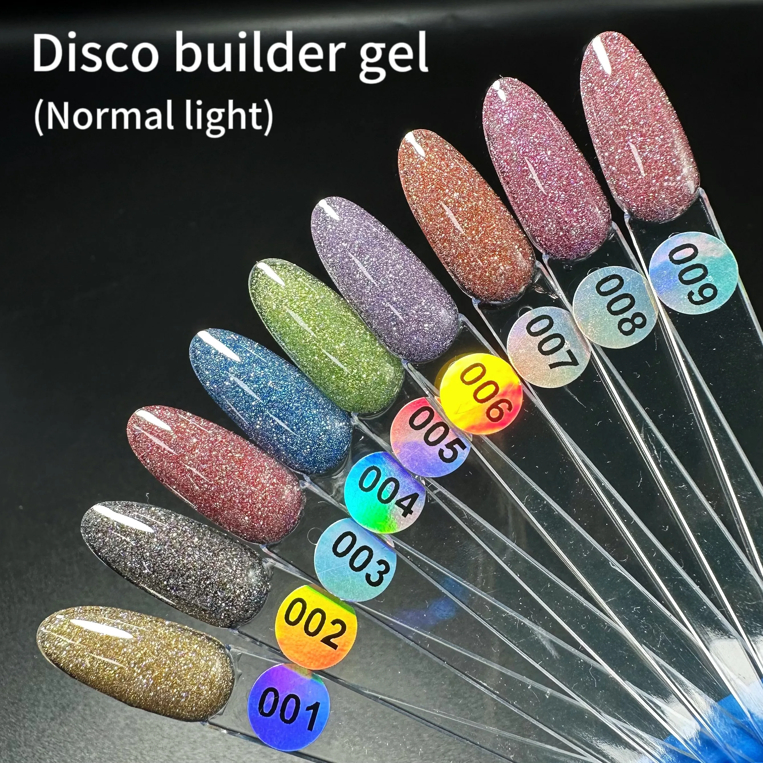 Hema Free No Burn Uv Rubber Hard Gel Nail Reflective Disco Builder Nail Gel