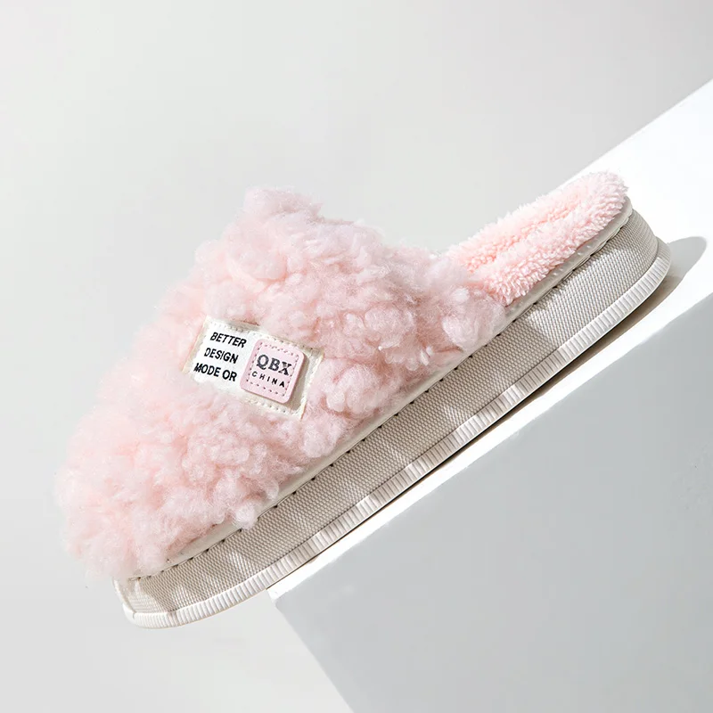 Hot Sale Furry Cozy Slippers Coral Fleece Slipper Rubber Sole Cute Warm Slippers For Winter
