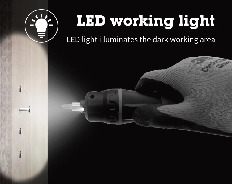 KCS12D-S11B 6V AA battery powered Cordless Screwdriver 11pcs 25mm bits home use DIY Forward Reverse switch wholesale tools kit