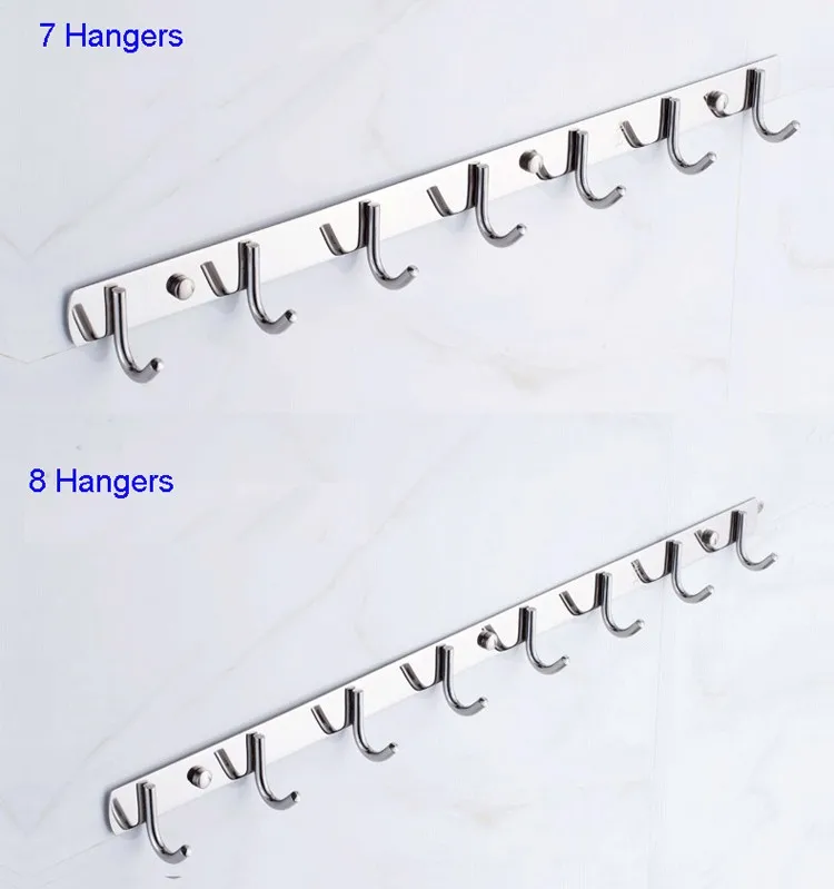 
Sanitary Accessories 5 hangers Robe Clothes Hook Stainless Steel 304 Wall Mounted for bathroom 