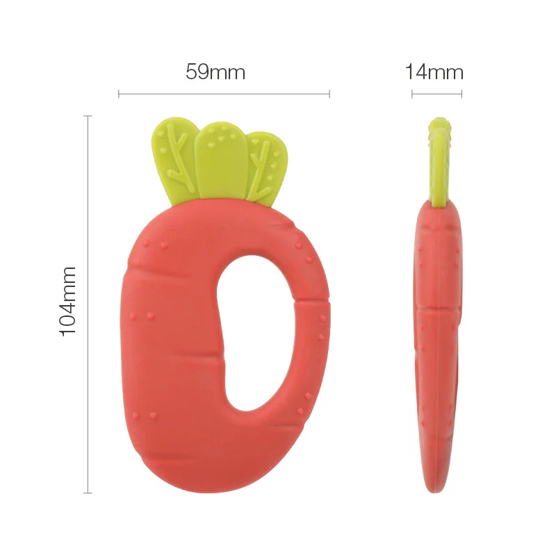 Индивидуальные Детские Жевательные китайские Капустные редиски Силиконовые Прорезыватели Bpa Детские бесплатные игрушки для прорезывания зубов