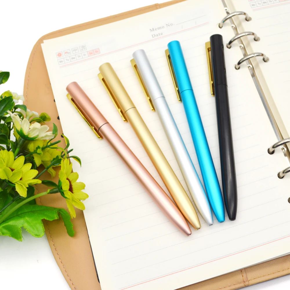 School  metal gel pen Long writing large-capacity gel pen office signature pen print logo