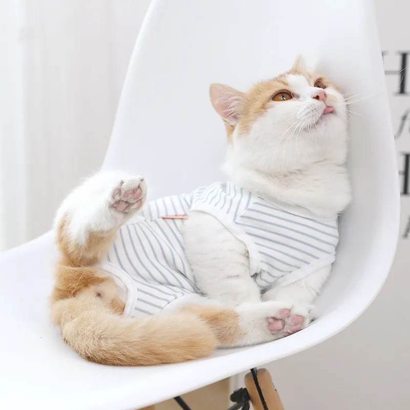 Cat clothes four seasons thin weaning anti-licking anti-bite breathable nursing clothing postoperative clothes apparel jumpsuit