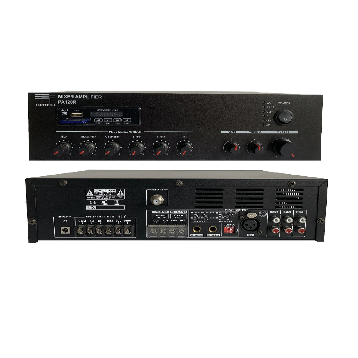 Усилитель микшера PA 60 Вт с USB/SD & FM и