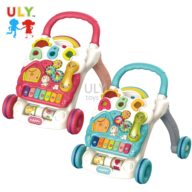 Multifunction Baby Walkers Anti-rollover Sit-to-stand Walker Toys 3 In 1 Musical Baby Strollers Car For Baby Boy Gril
