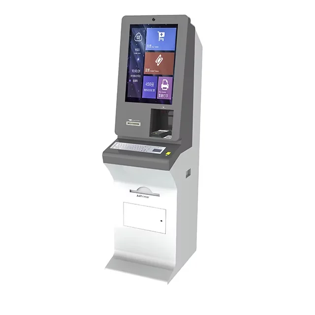 Self Service Multi-functional A4 Printing Payment Touch Screen  Kiosk with Metal Keyboard