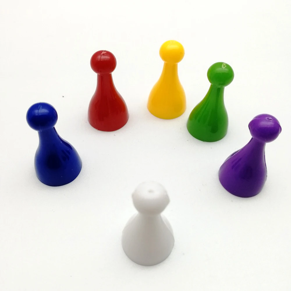 Custom Design Board Game Pieces Full Color Plastic Pawn