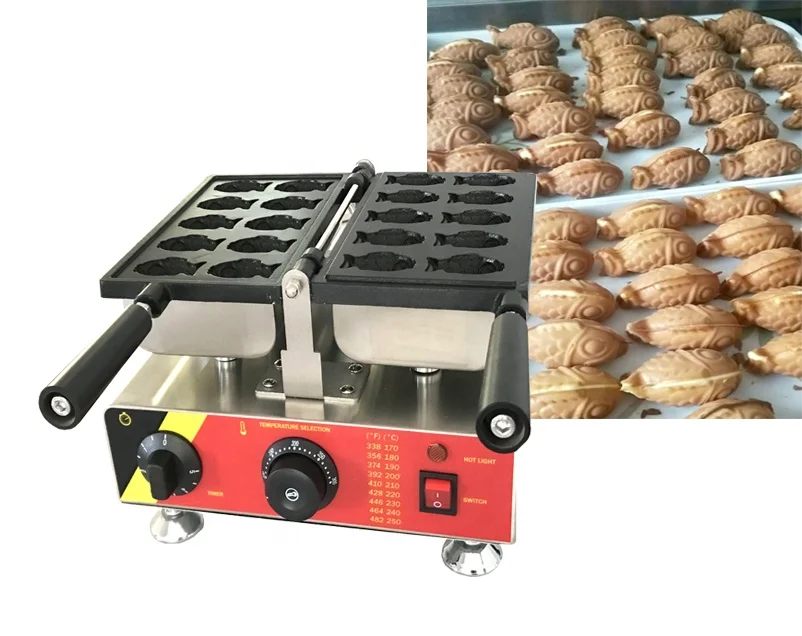 10 pcs /plate Mini taiyaki maker, stuffed big eye fish, whale barbecue cake machine, gourmet snacks