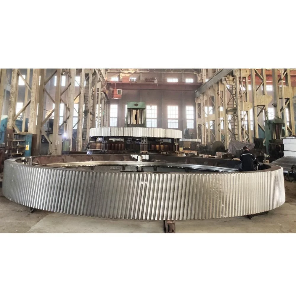 Spur Girth Gear/ball Mill Large Size Steel Ring Casting Split Half Gear