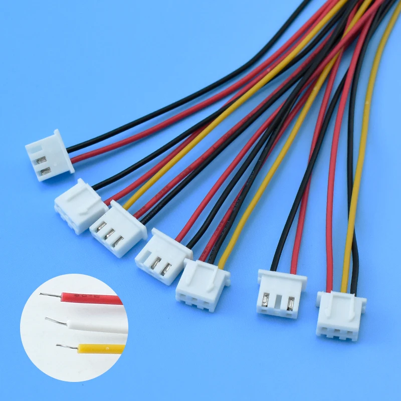 UL-1007 # 20AWG 22AWG 24AWG 100 150 200 300 мм электронный жгут проводов с Оловянным кабелем и JST-XH 2 54 гнездовым или штекерным терминалом