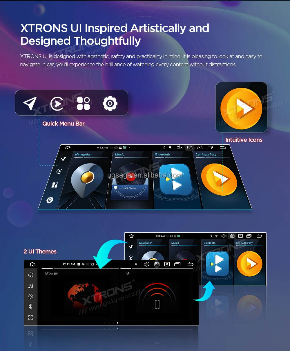 XTRONS 10.25" Android 12 Autoradio Carplay AA 4G LTE WIFI Car Stereo For BMW E39 E38 Radios Para Autos Con Pantalla 1 Din