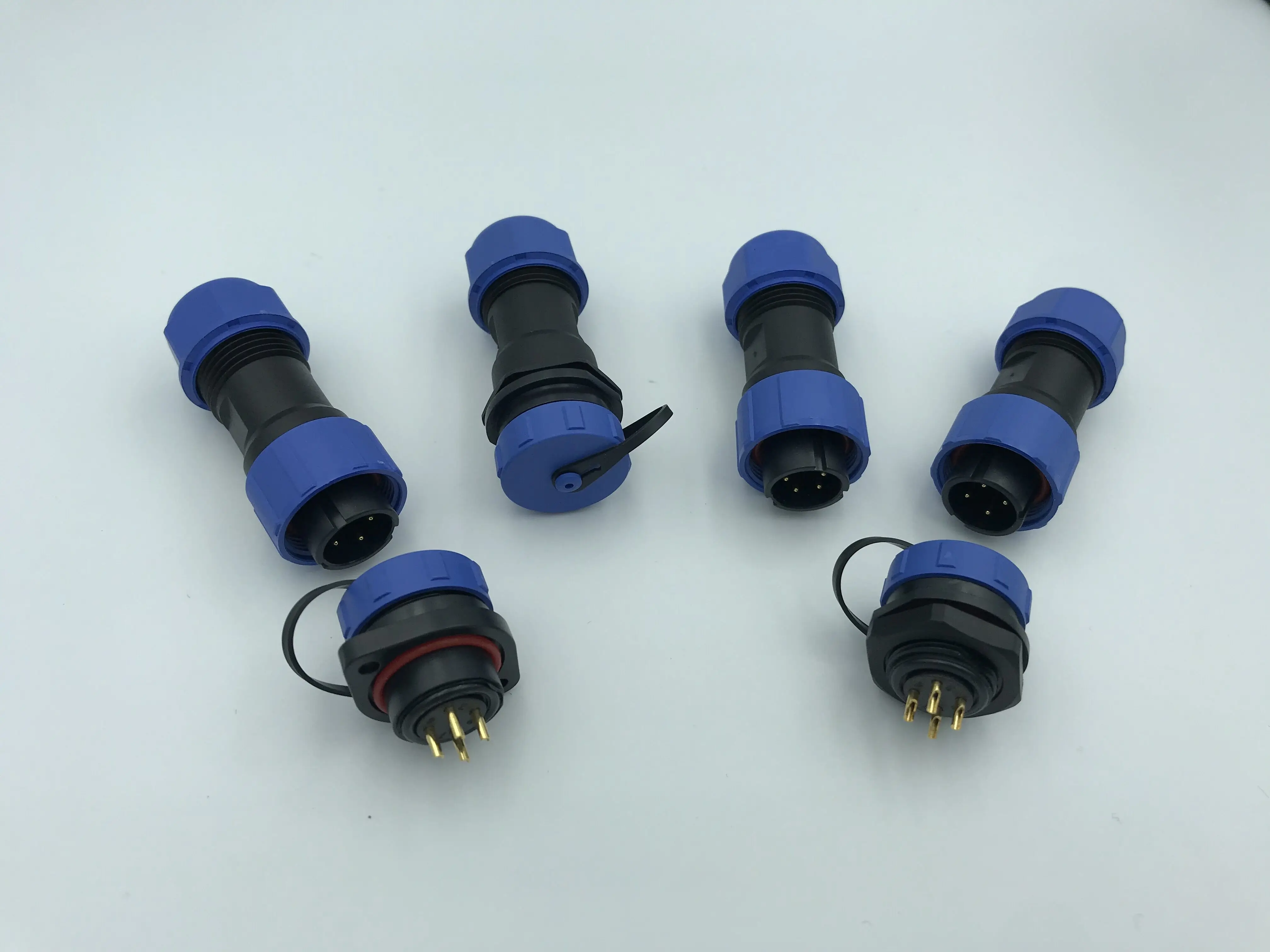 M17 IP67 IP68 electrical waterproof welding cable connectors socket